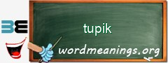 WordMeaning blackboard for tupik